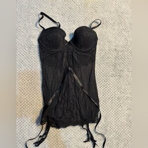 Victoria's Secret Black Lace Chemise